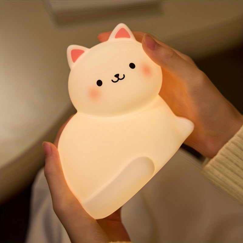 childrens cat night light 7 rgb color cycling   tap