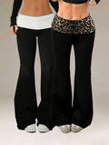 2pcs womens y2k high stretch flare bell   pants