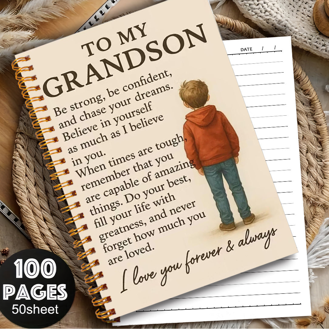 a grandson quotes coil notebook 100 pages warm artistic