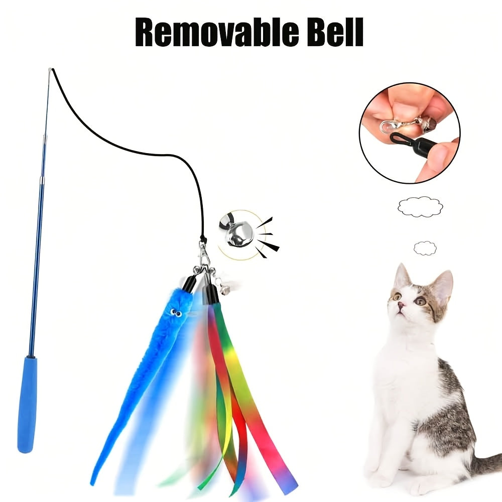 8pcs set interactive cat toy set cat teaser wand 1
