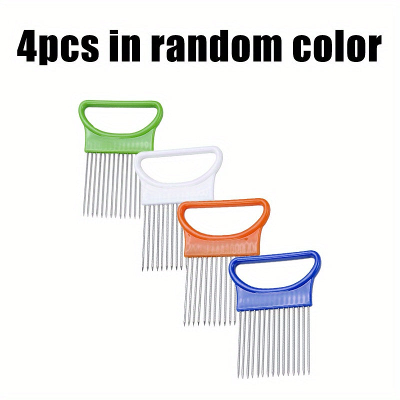 1 2 4pcs onion slicer vegetable tomato holder slicer cutter
