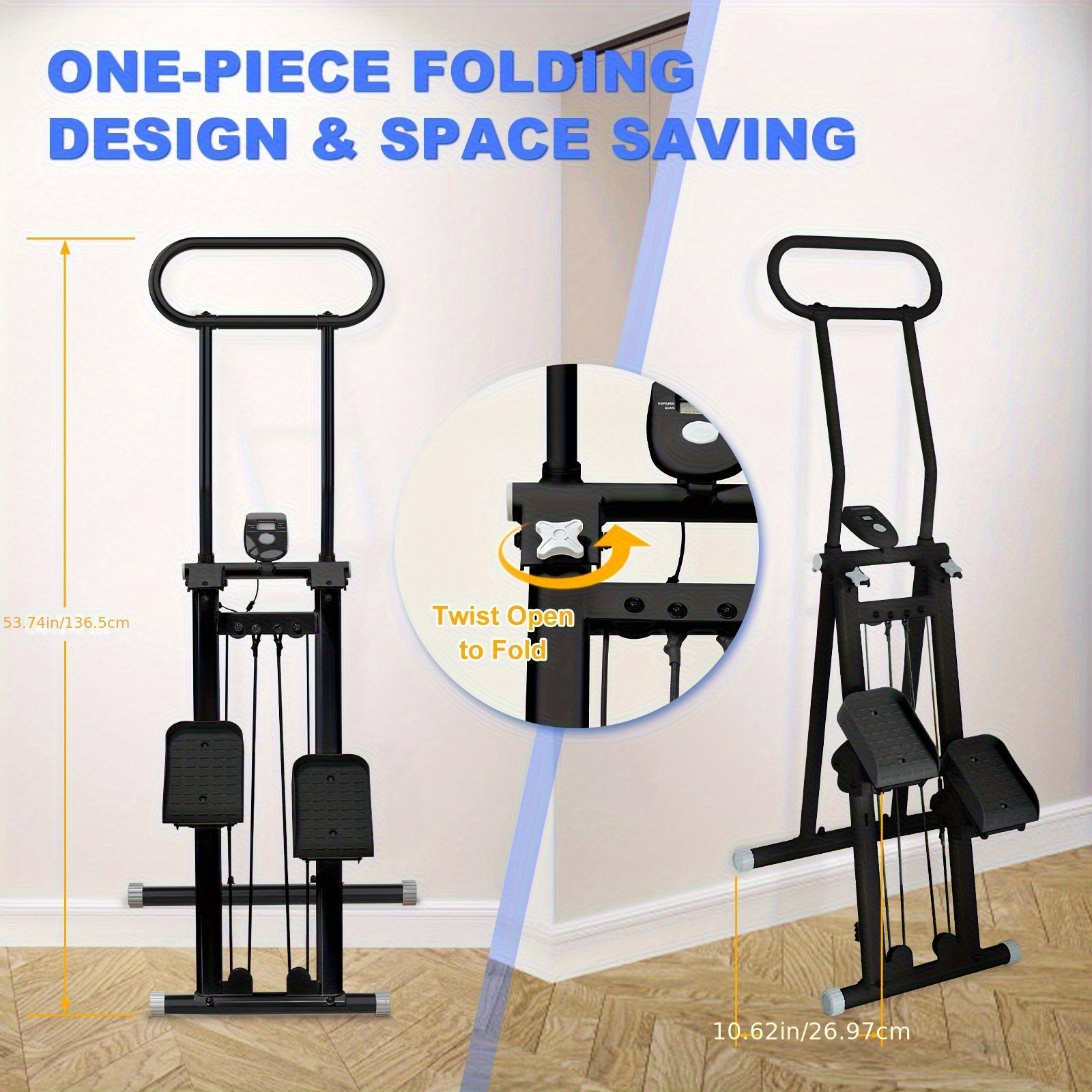 stair stepper foldable vertical aerobic climber
