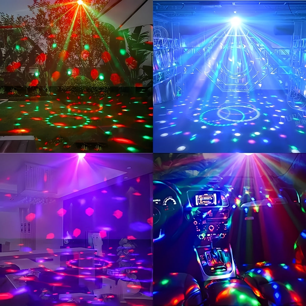 2pcs qwsxde remote   projection light rgb disco