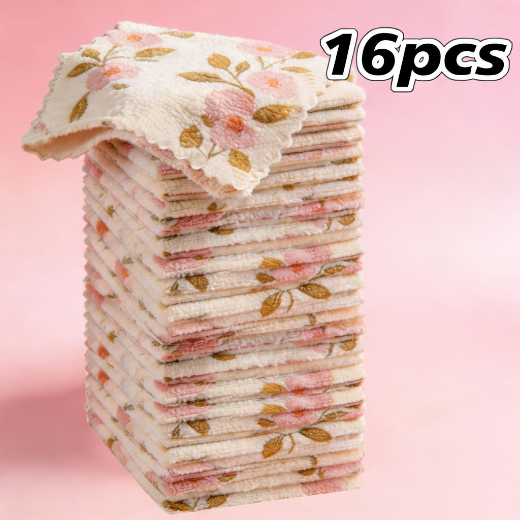 8 16 32pcs coral fleece reusable cleaning cloths super