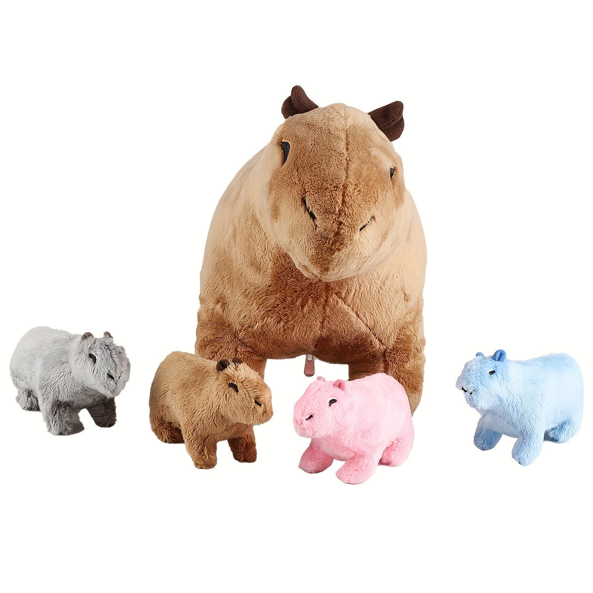13 77inch capybara plush toy 4 small plush kawaii simulation