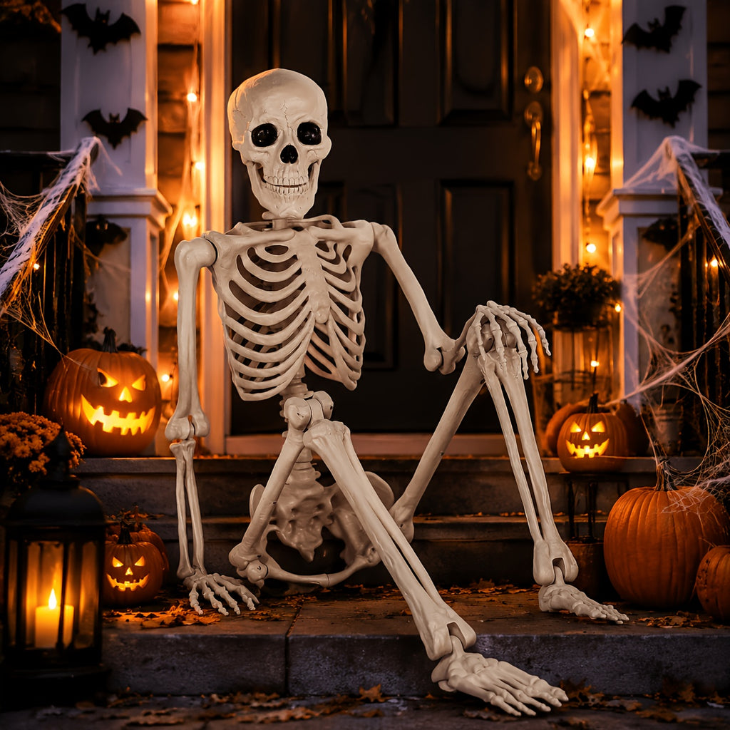 realistic outdoor wall mounted skeleton statue