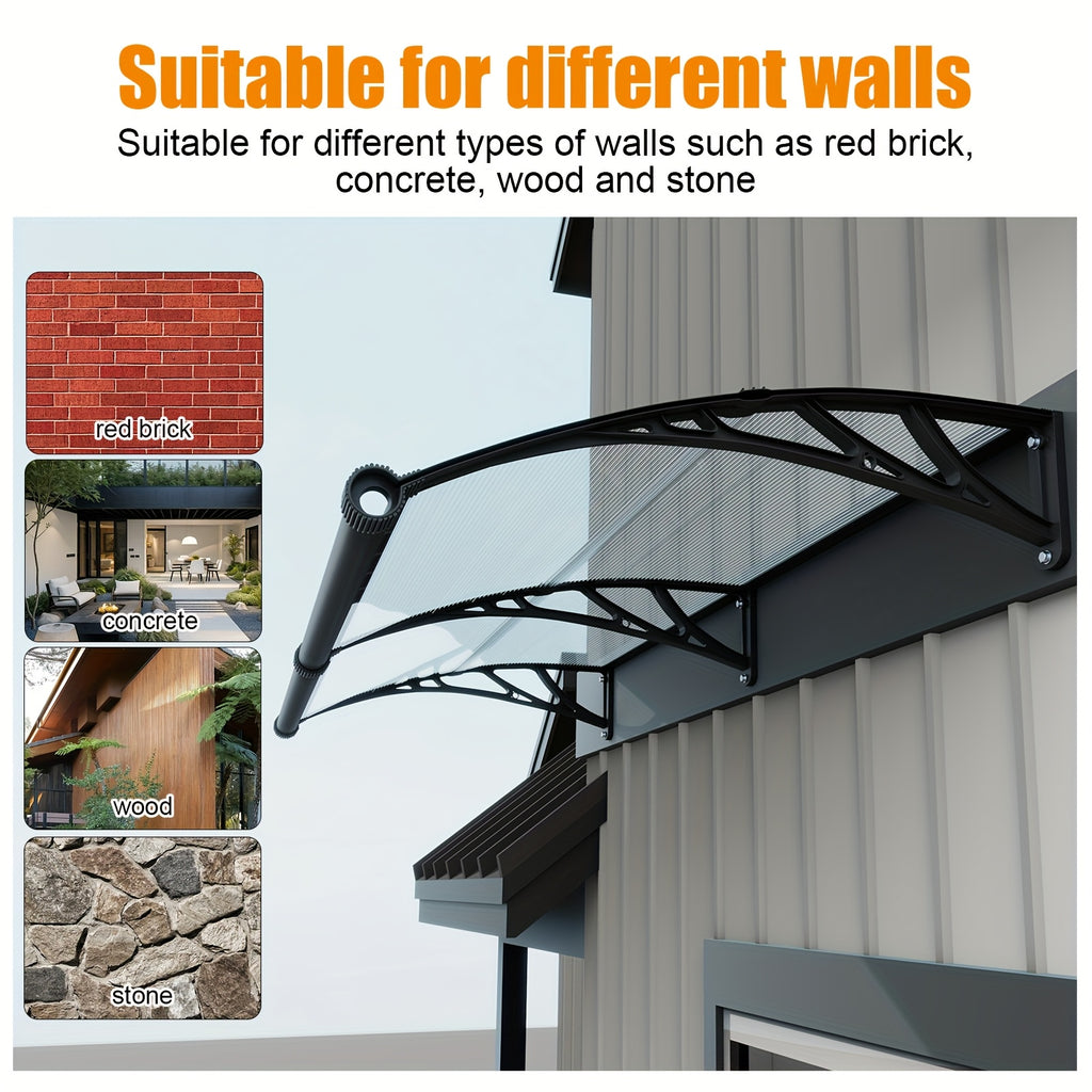 awnings windows doors large gutters rain sun uv protection