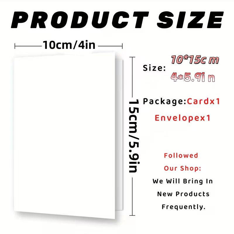 2pcs 1 greeting card envelope