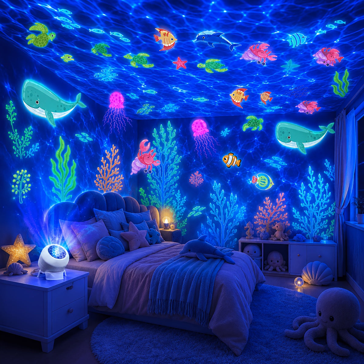 1   projection night light led decorative