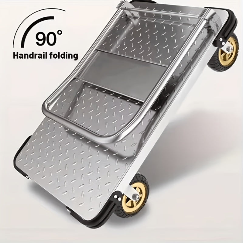 heavy duty folding hand truck 660 800 lbs capacity frame 360