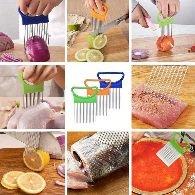 1 2 4pcs onion slicer vegetable tomato holder slicer cutter