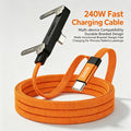 240w fast charging folding data cable built in bracket type