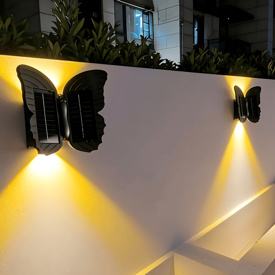 shaped outdoor solar wall light waterproof