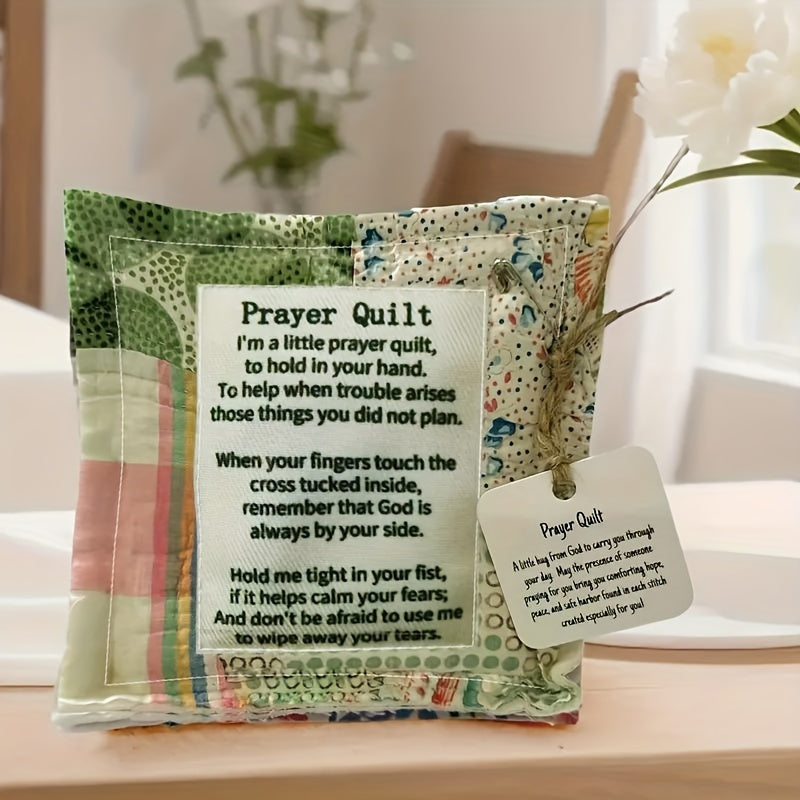 handcrafted cross pocket prayer quilt inspirational bible