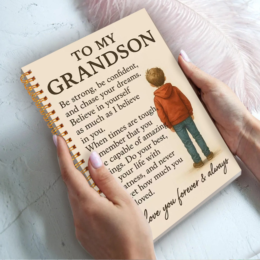 a grandson quotes coil notebook 100 pages warm artistic