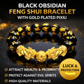 shui obsidian double pixiu bracelet