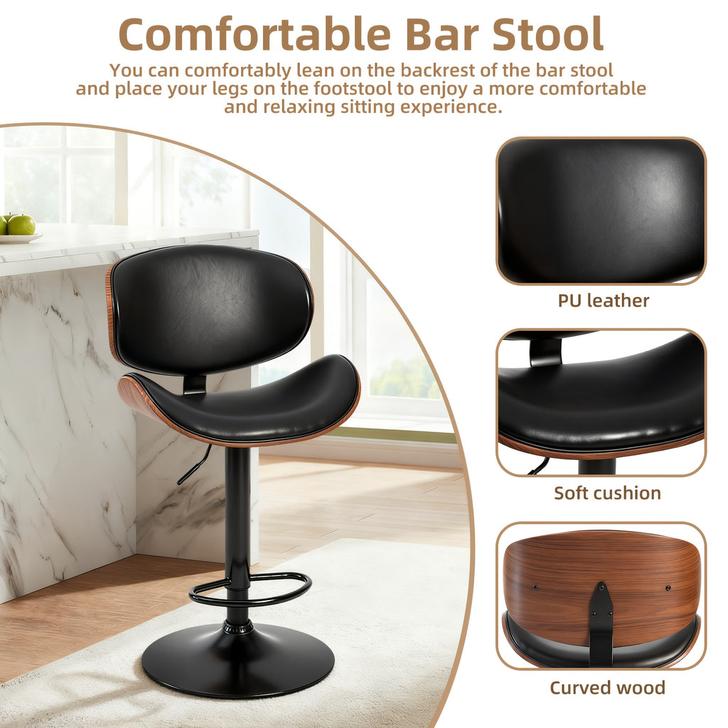 set 2 4 6 swivel bar stools footrest features