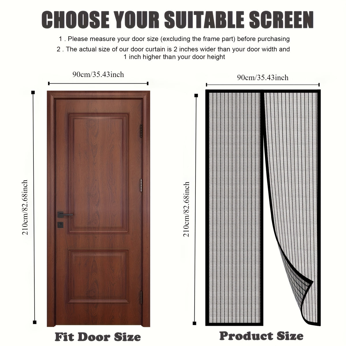 1pc magnetic screen door curtain