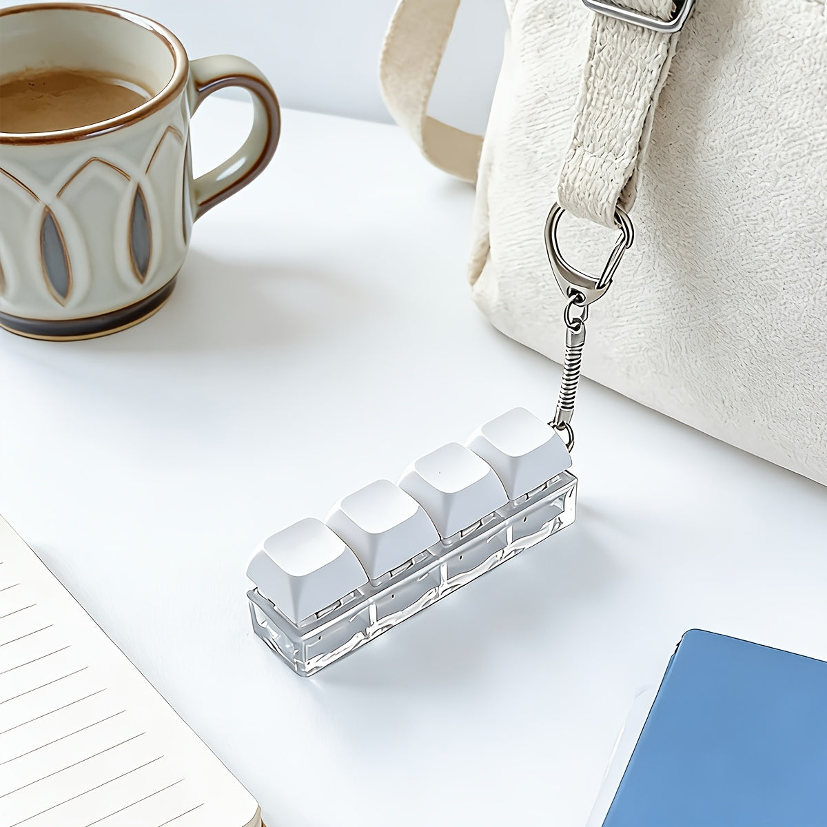 mechanical keyboard keycap fidget keychain 4 button press