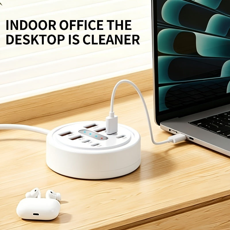 8 in   66w round usb c fast charger   4pcs usb