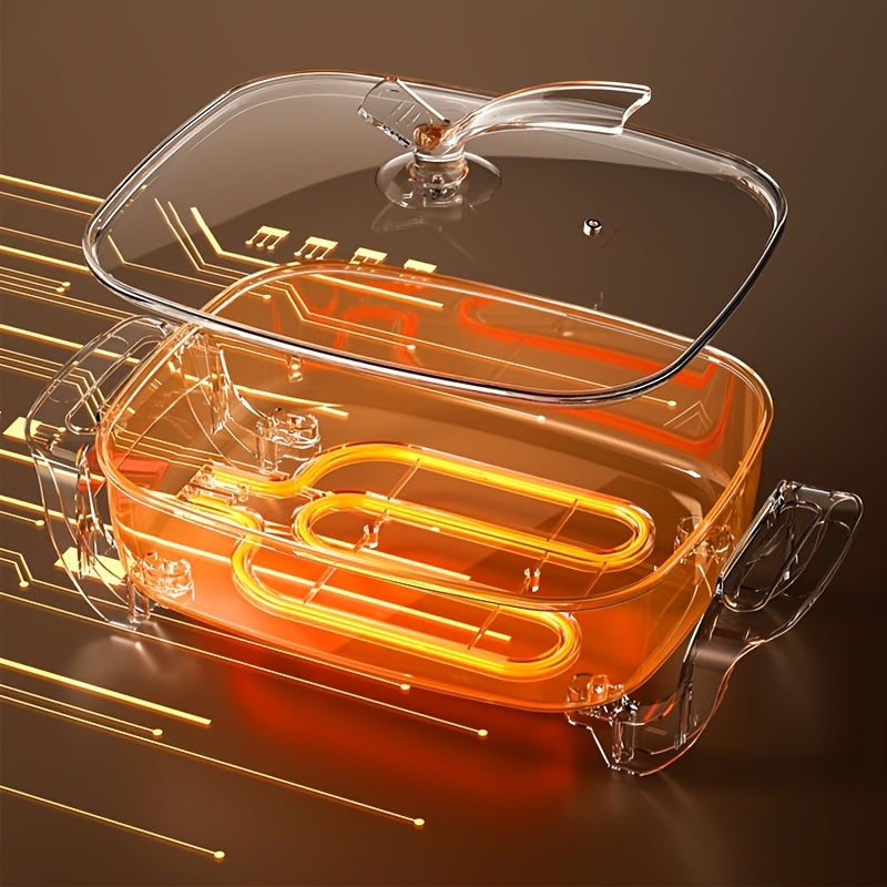 1pc12x12 inch non stick ceramic electric pot glass lid