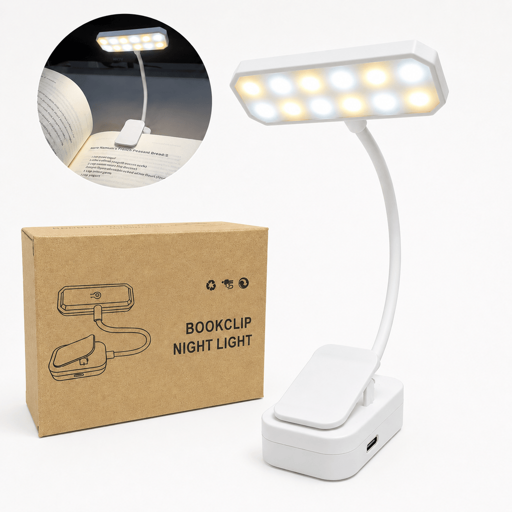 1pc rechargeable led clip reading   flexible