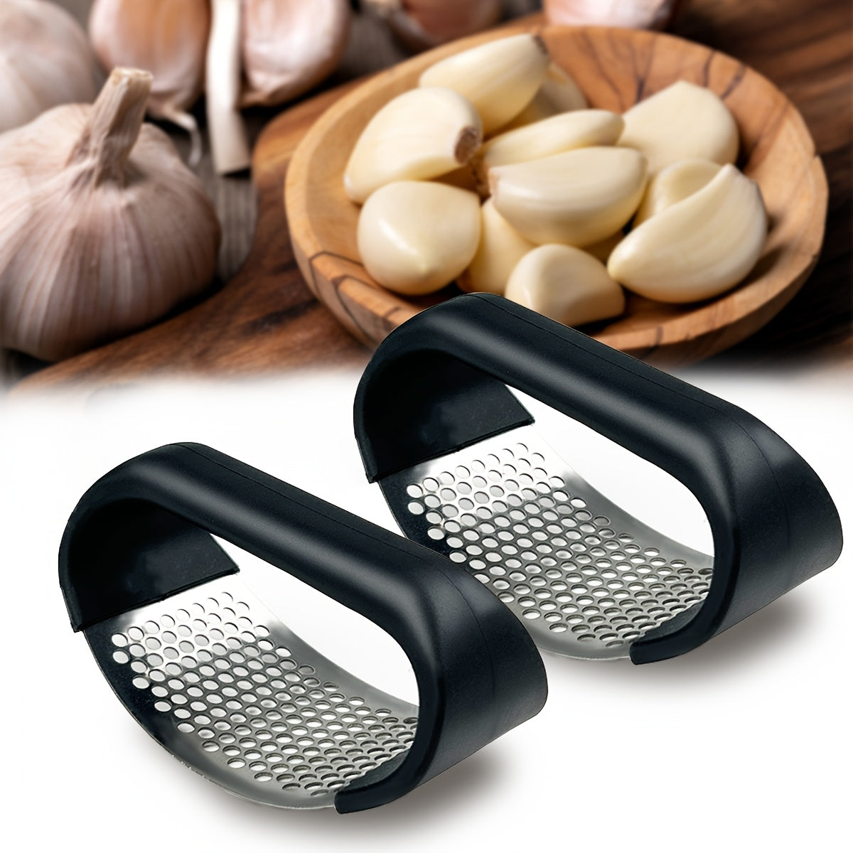 1 2 3pcs garlic press stainless steel garlic crusher