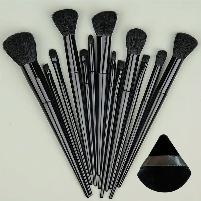 a set 13 makeup brushes including a portable storage bag