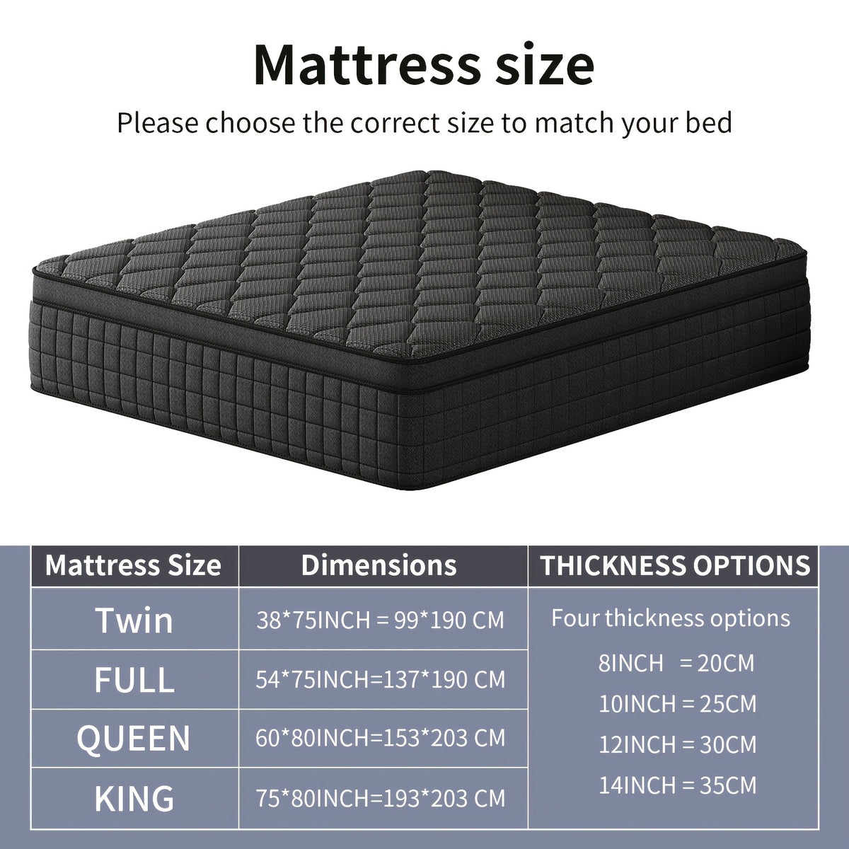 12 inch luxury   mattress individual