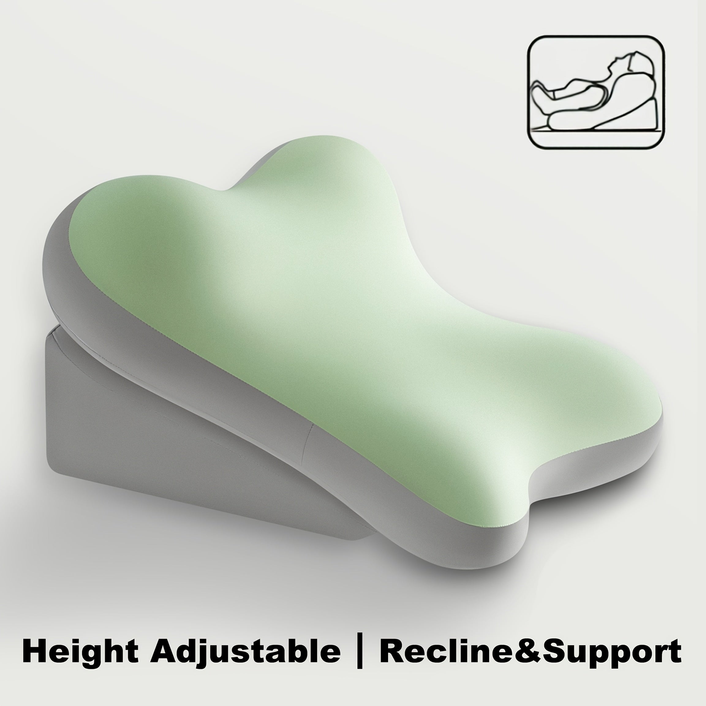 ergonomic bed wedge pillow adjustable memory foam backrest