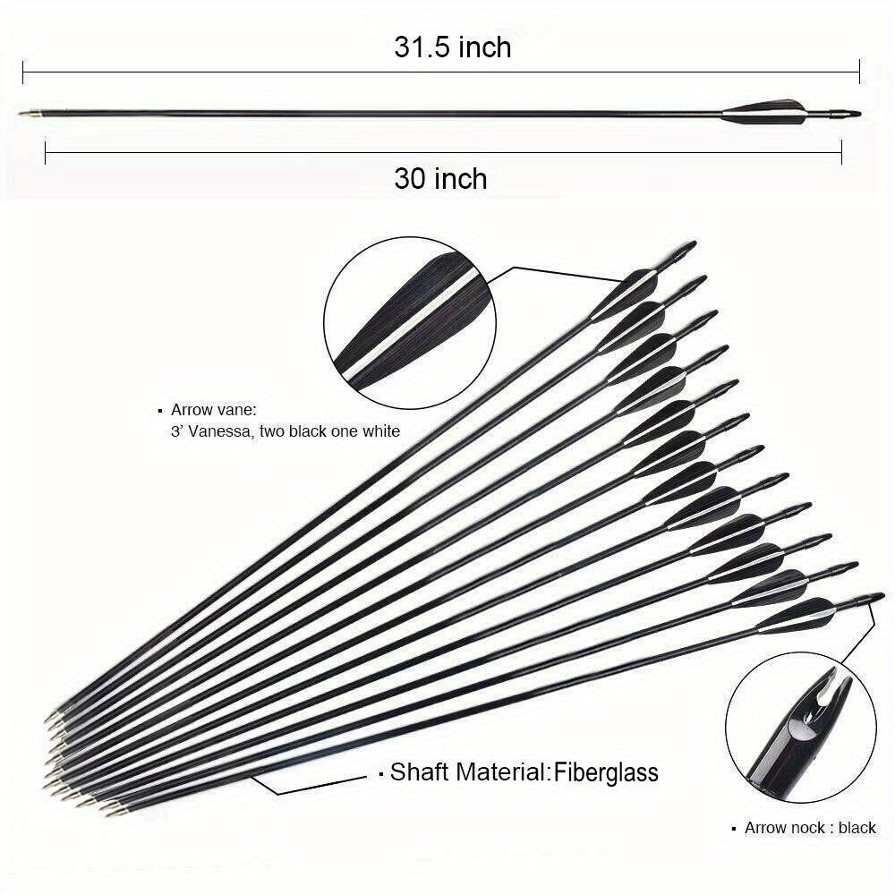 57 inch recurve bow arrow set featuring a 30lbs 40lbs