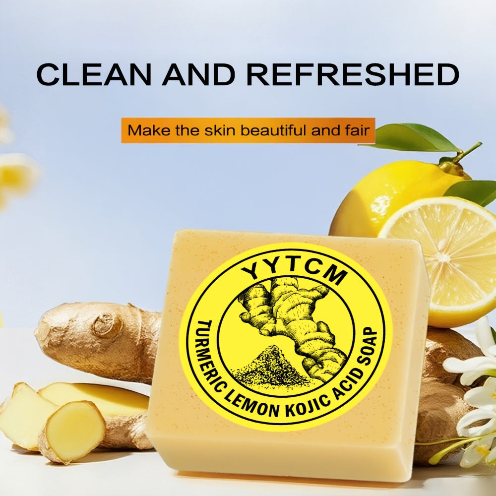 brightening exfoliating kojic acid turmeric lemon scrub bar