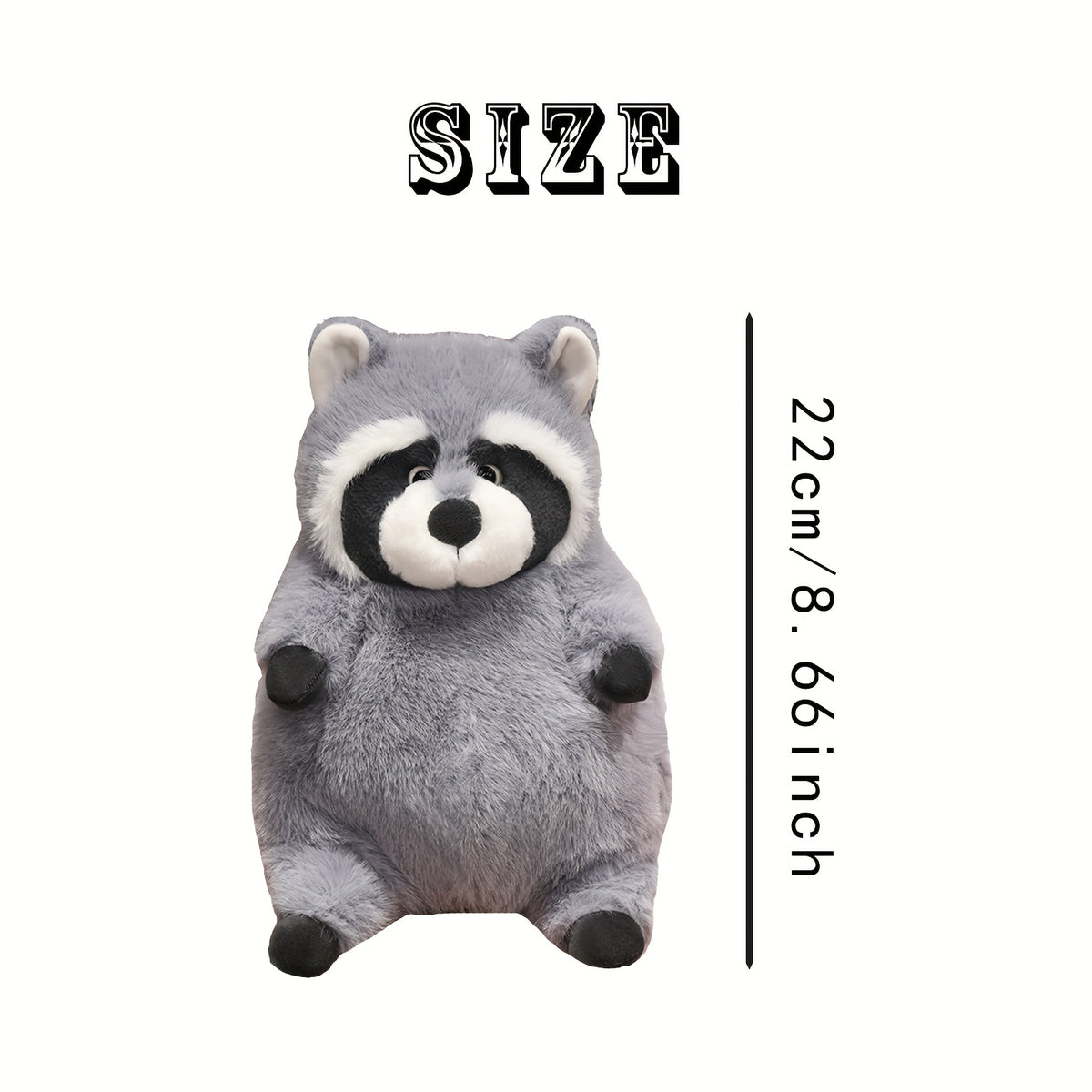 cute raccoon stuffed animal plushie gray raccoon plush toy