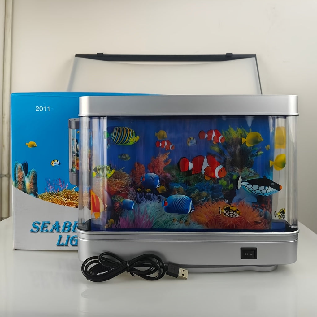1pc desktop ornamental fish lamp usb powered a great
