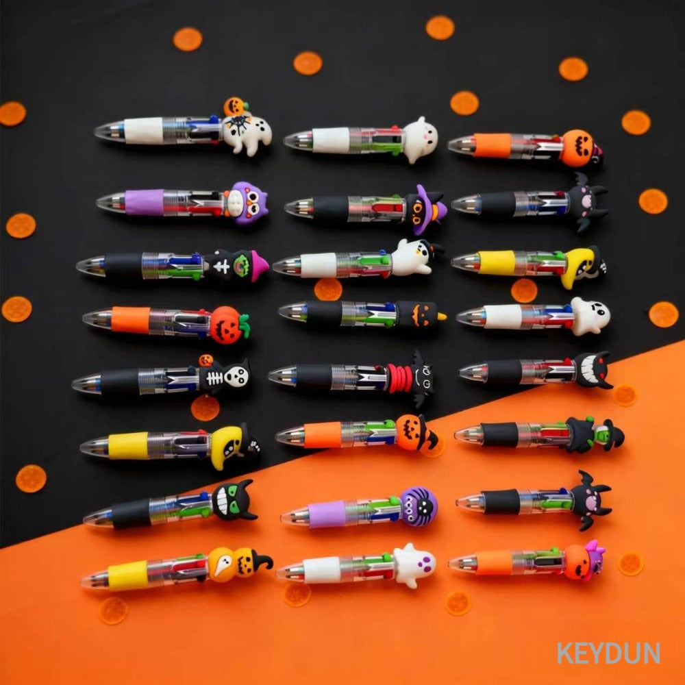 14pcs random color halloween cartoon mini 4 in 1 pens ideal