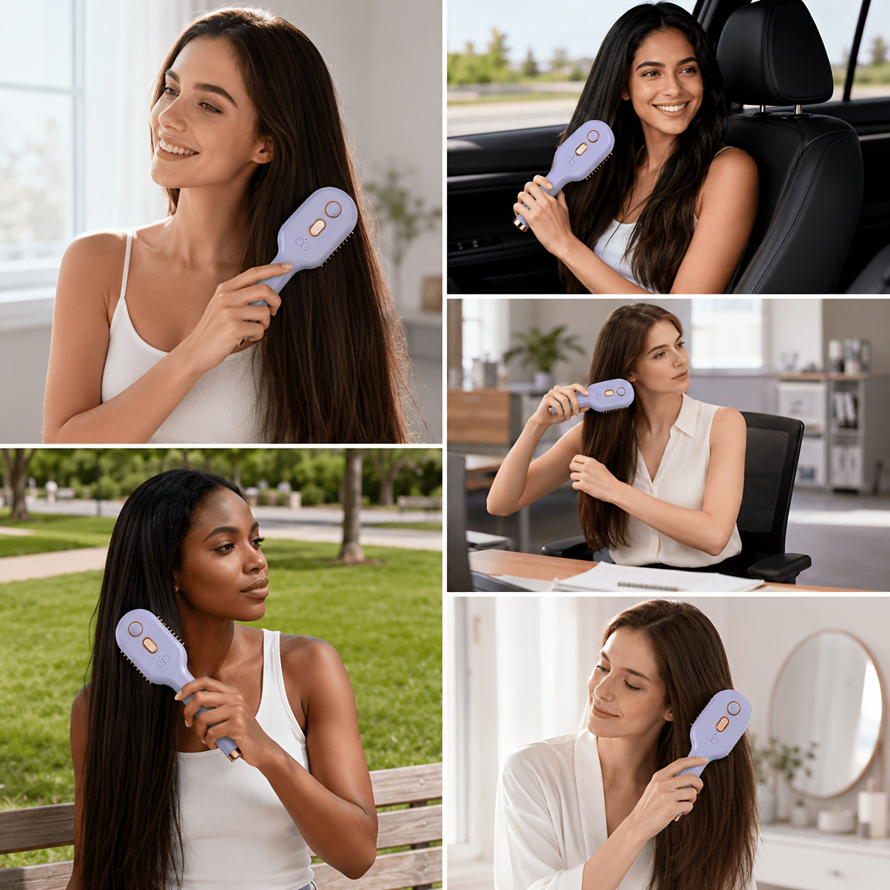 portable usb rechargeable electric scalp massager comb