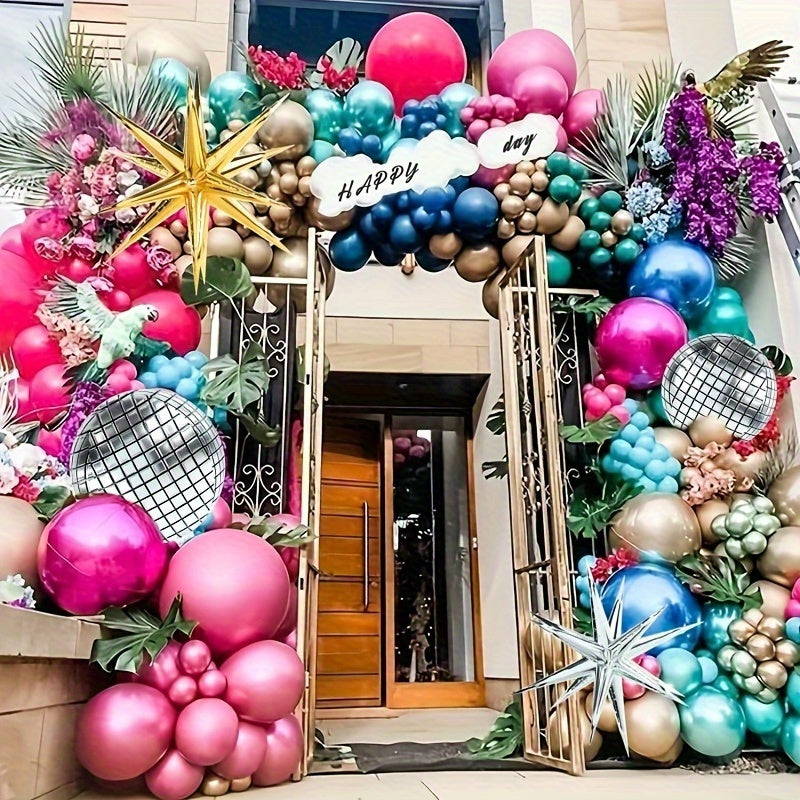 146  balloon garland arch kit disco ball balloons