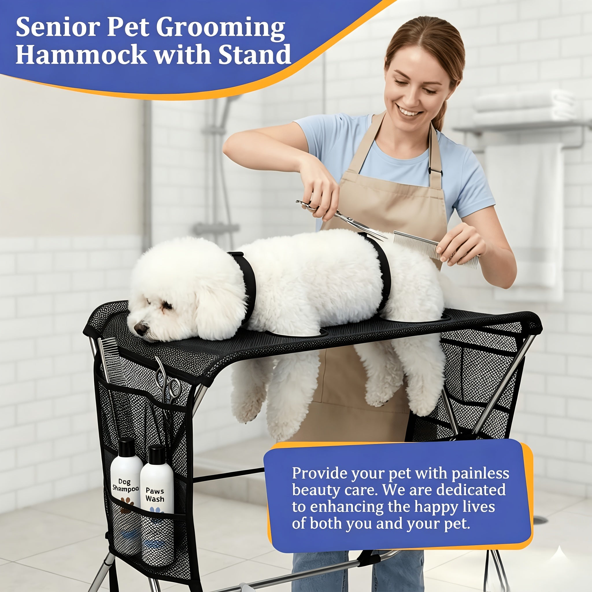 pet grooming hammock table small dogs cats foldable
