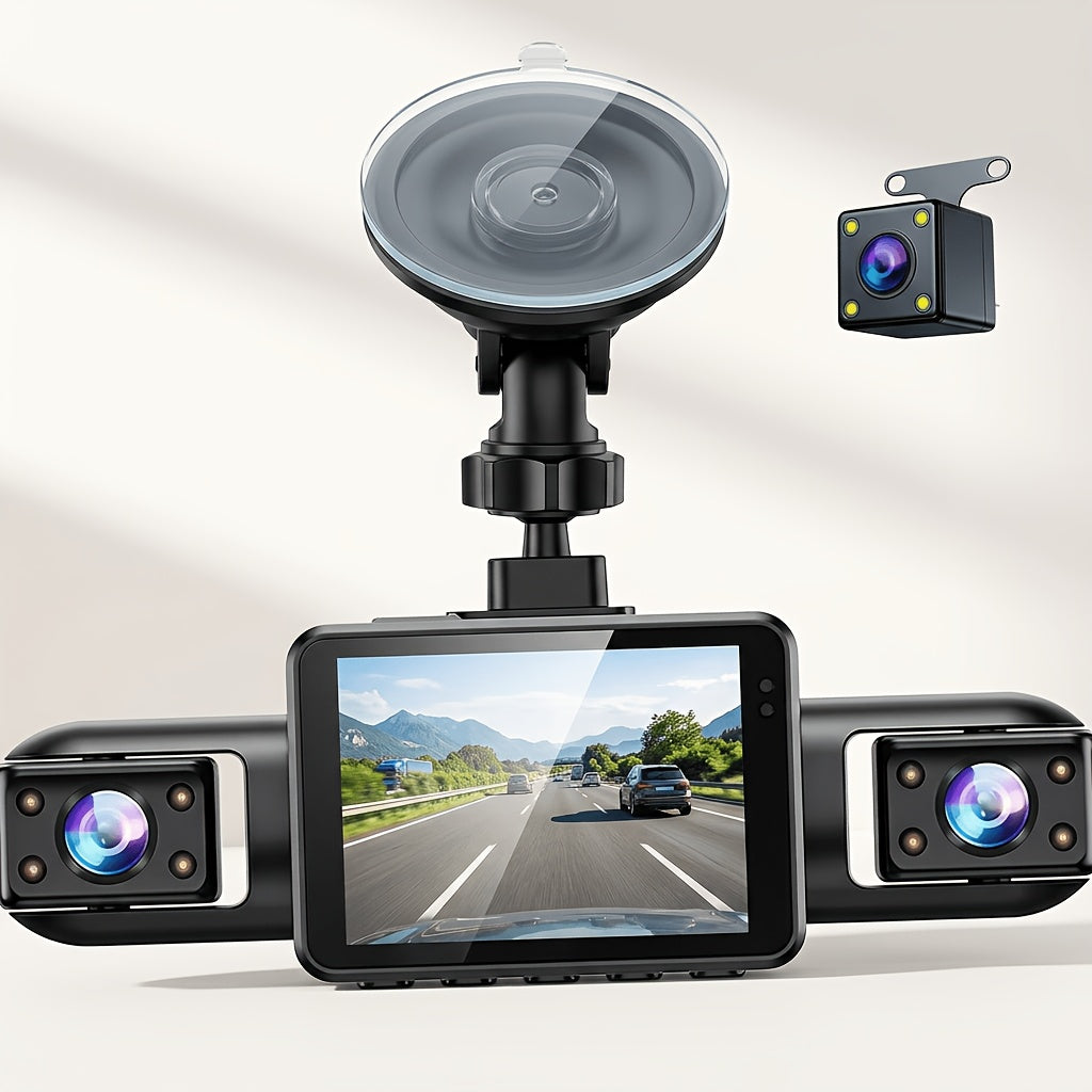 multi angle dash cam four lenses front rear   1080p