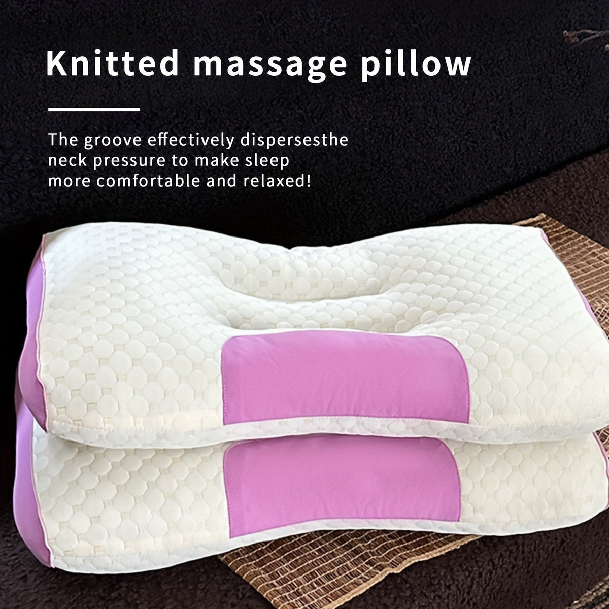2pcs neck pillow designed soft an ergonomic contour pillow