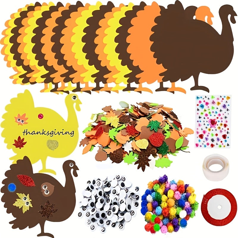 10pcs autumn stickers thanksgiving turkey