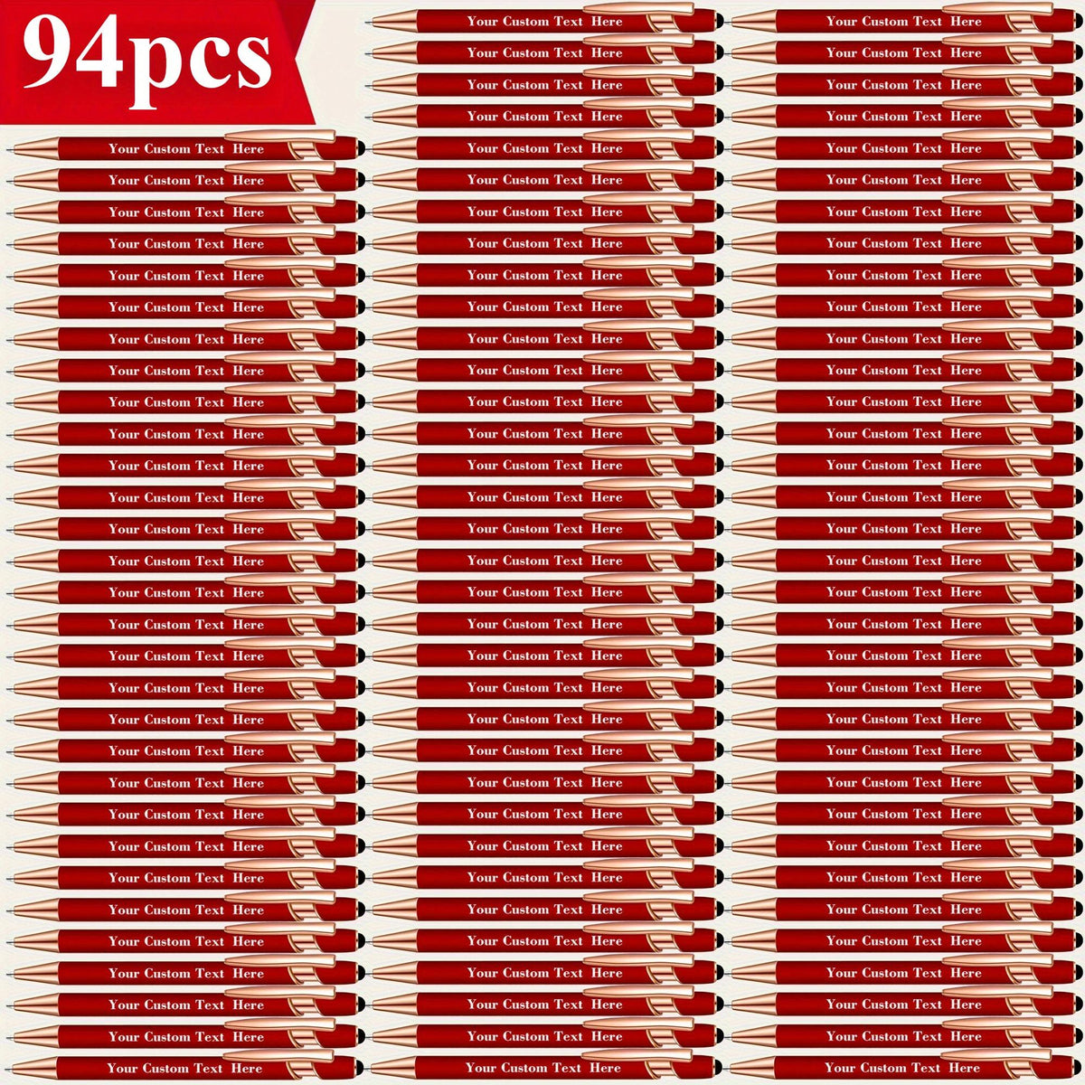 94pcs custom engraved ballpoint pens personalized names text