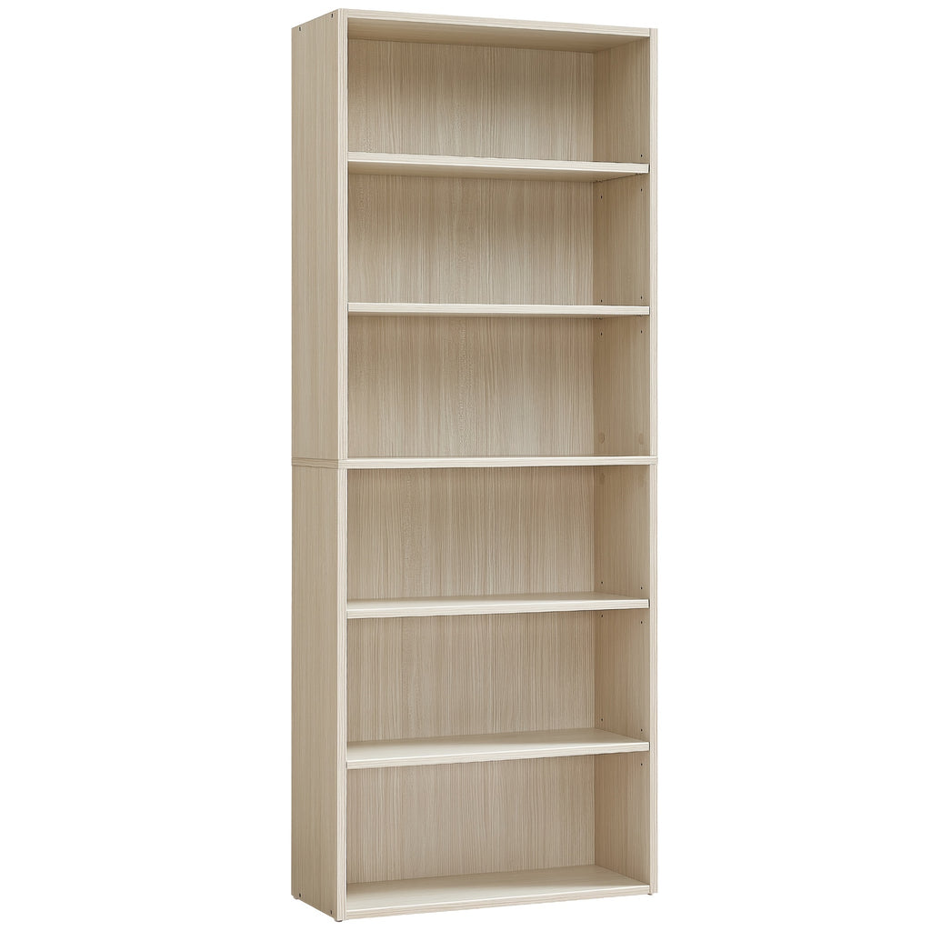 6 tier open bookshelf display space saving bookcase home