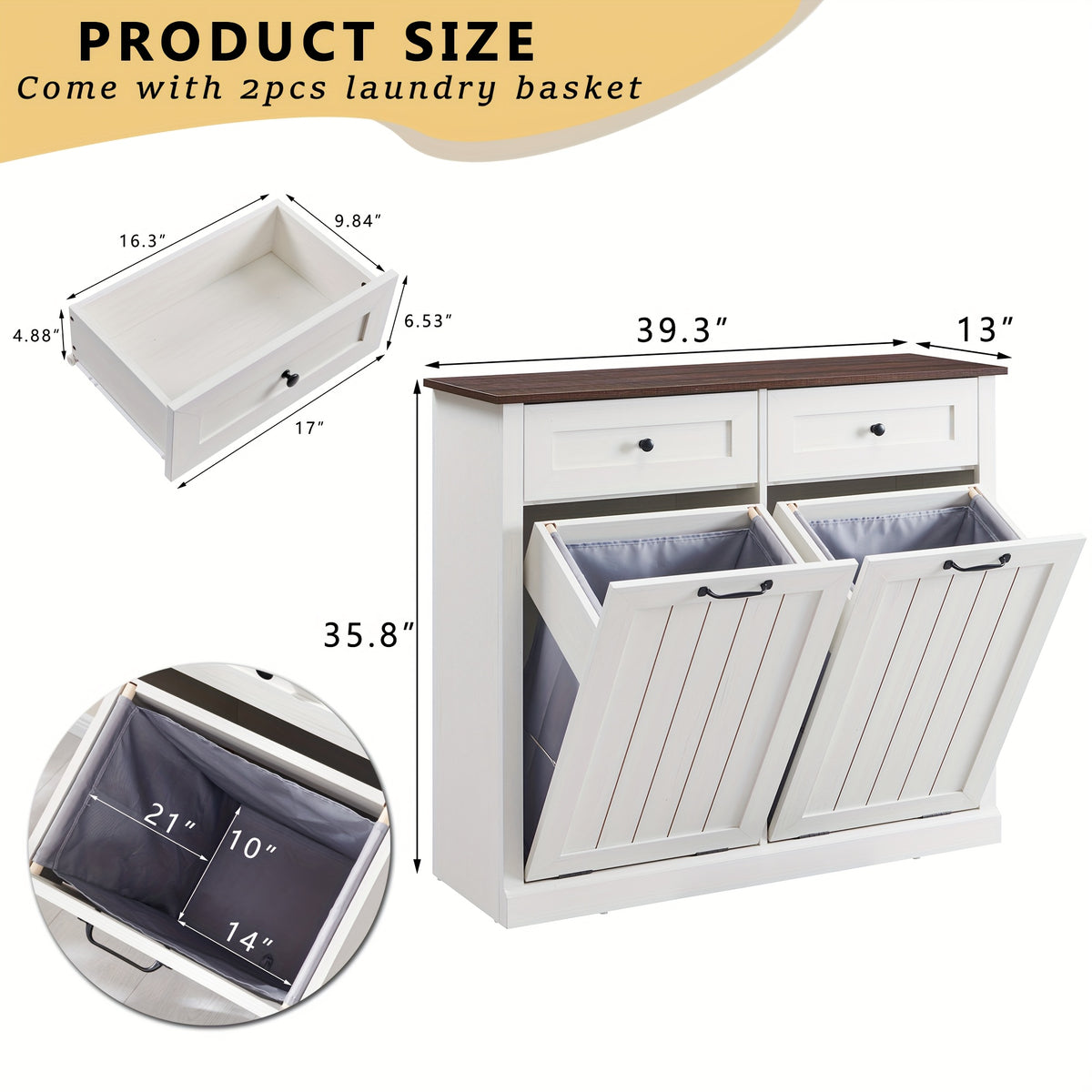 single double tilt trash cabinet drawer hidden wooden