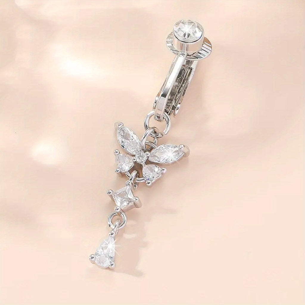 womens   tassel fashion belly button clip no
