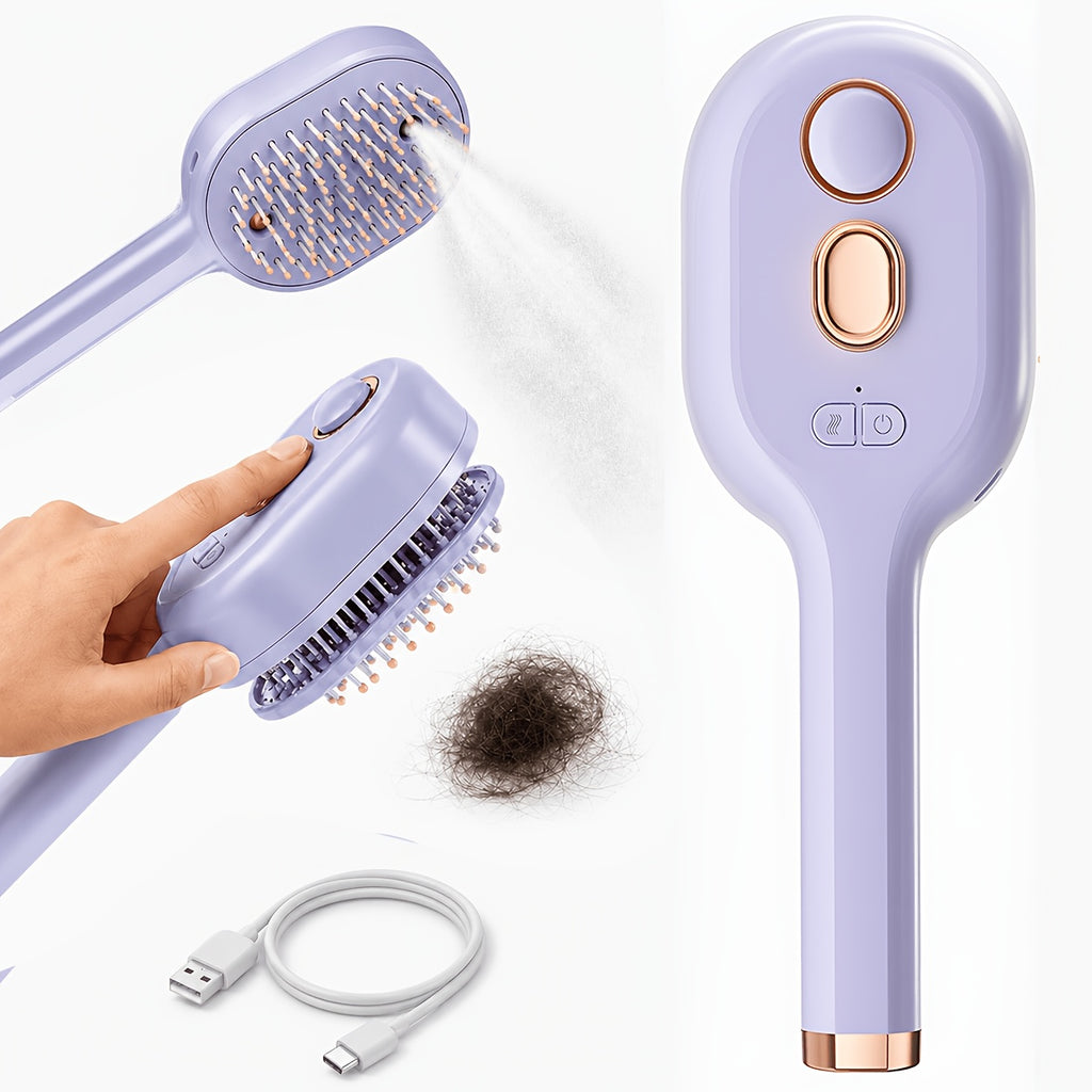 portable usb rechargeable electric scalp massager comb
