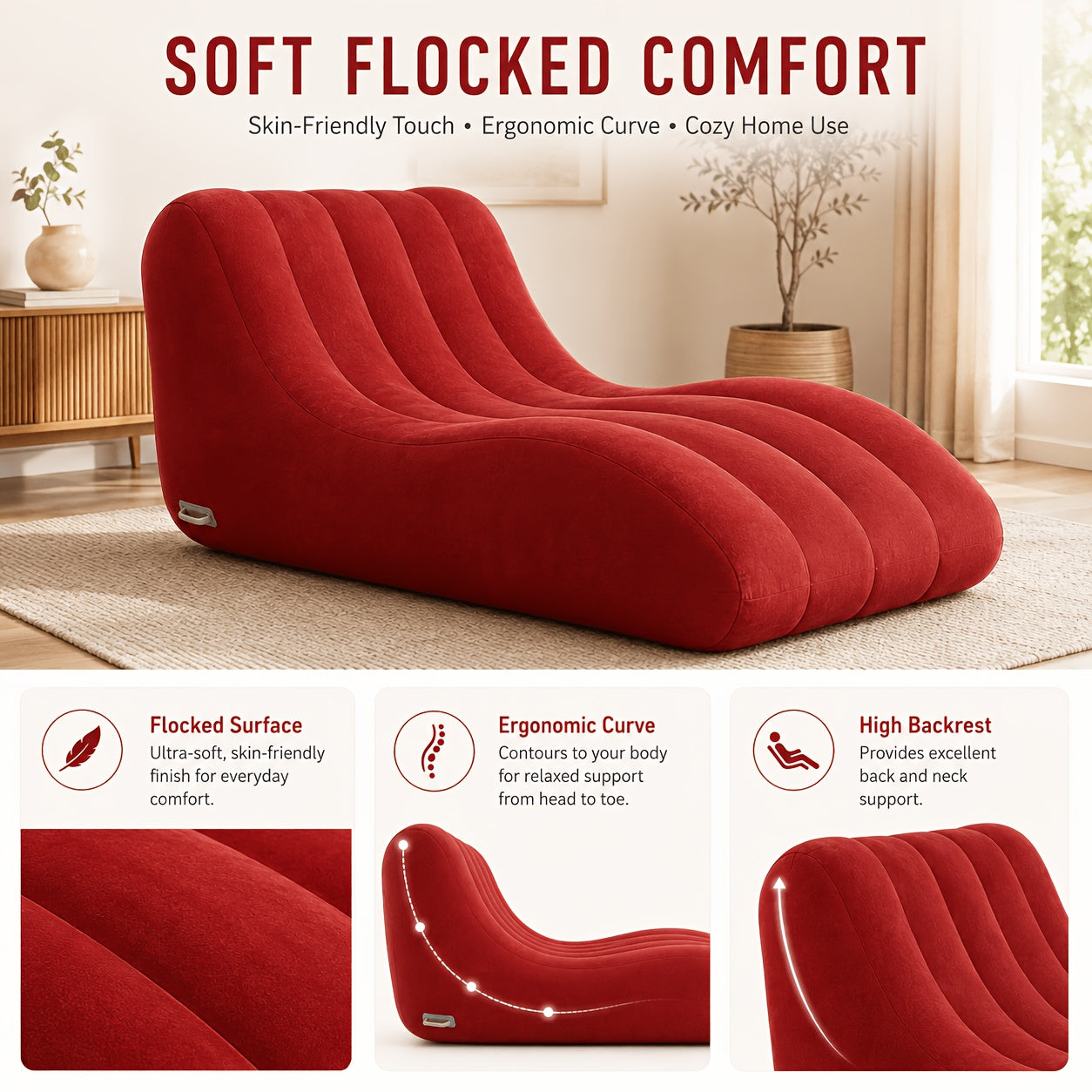 home inflatable sofa chair   ergonomic curved air