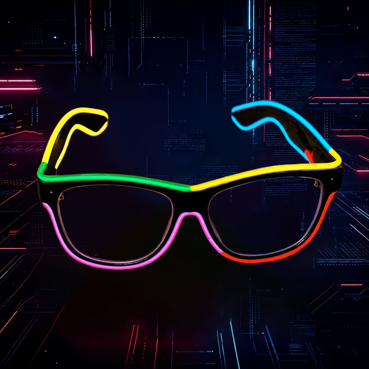 colorful led light glasses fluorescent party glasses a multi