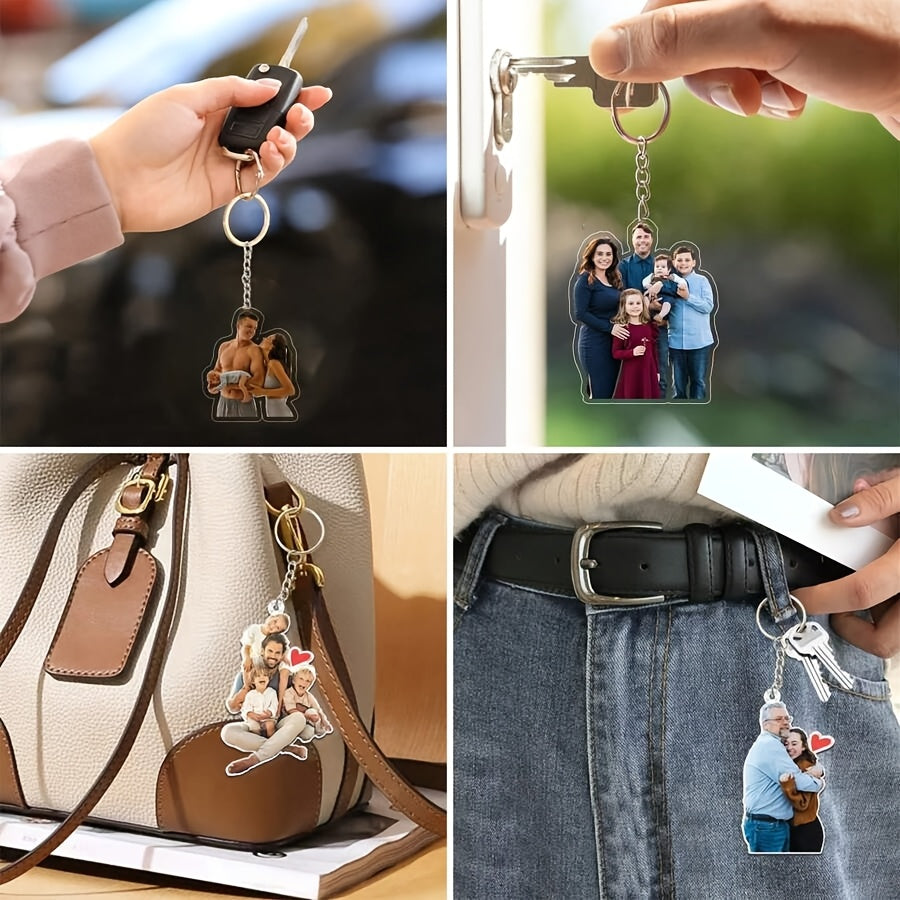 1    photo text keychain