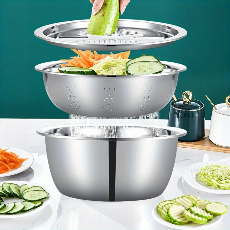 3pcs stainless steel kitchen set integrated grinder multi